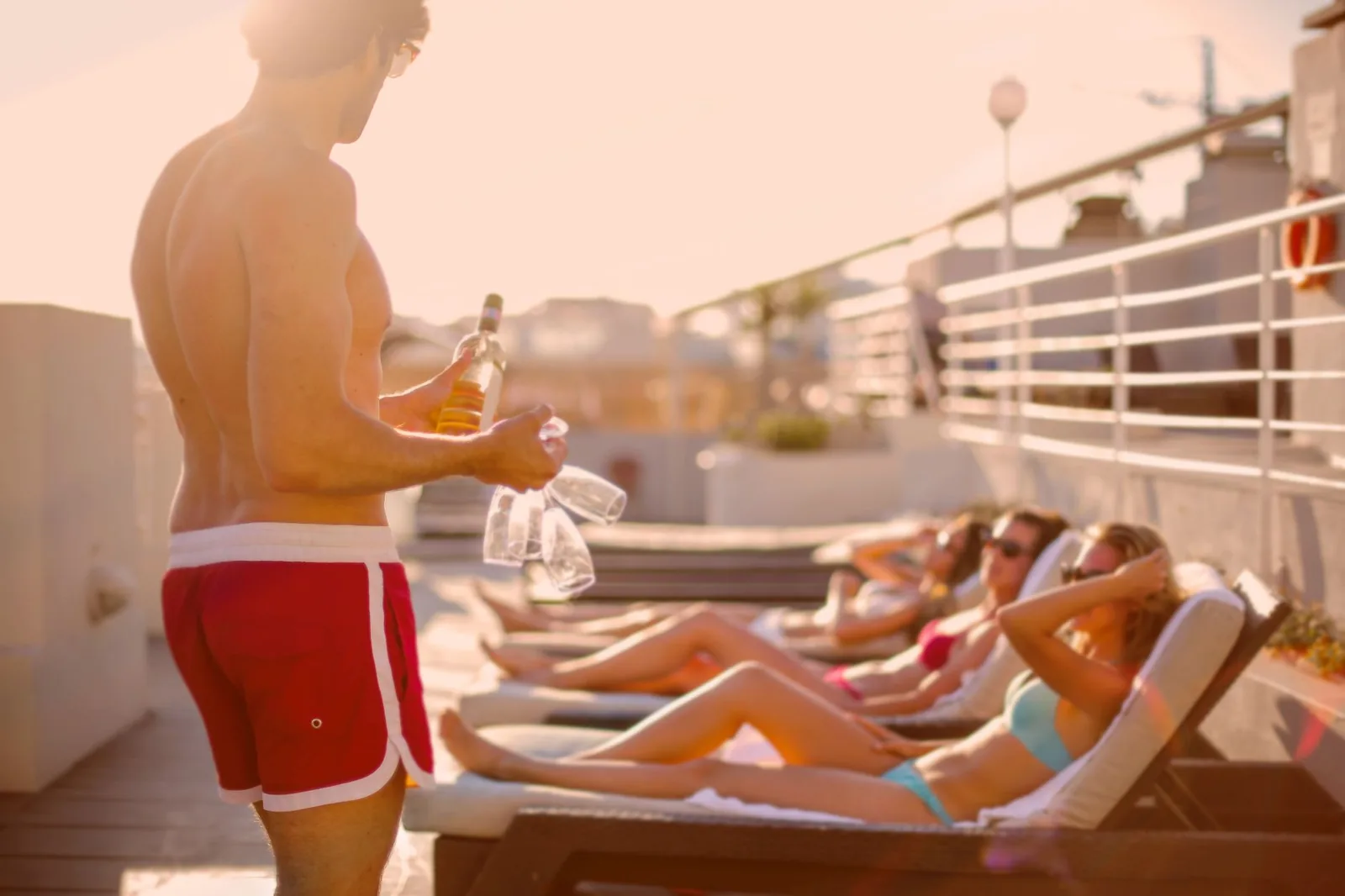 Couple dining on the beach at an adults only all inclusive resort in the Caribbean